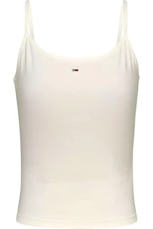 Tommy Hilfiger Damen Top Essential Strap mit Spaghettiträgern, Weiß (Ecru), XL