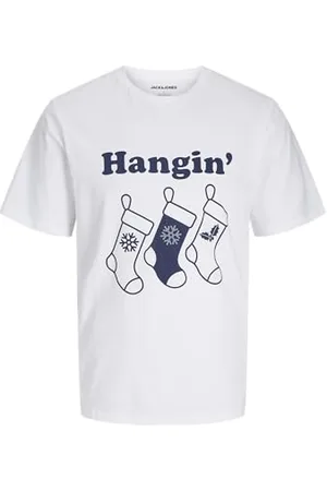 JACK & JONES JACK&JONES Herren JJXMAS ONE Color Funny Tee SS Crew Neck T-Shirt, , L