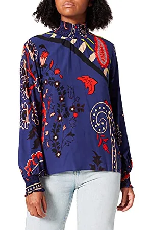 Desigual Womens BLUS_Cassidi Blouse, Blue, XS