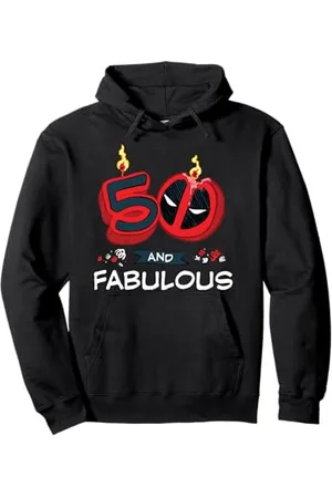 Marvel Deadpool 50th Birthday Party "50 and Fabulous" Funny Pullover Hoodie
