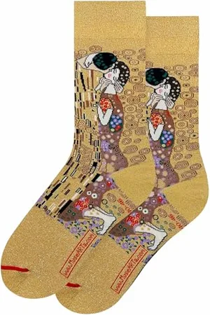 MuseARTa Socken aus Baumwolle mit dem Gemälde The Kiss des Künstlers Gustav Klimt in der Größe 40-46, GK-TKG-01-40-46
