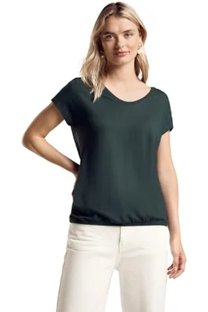 Street one Damen A321935 T-Shirt mit Smock-Detail, , 34