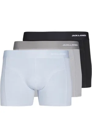 JACK & JONES Herren Jaccrew Bamboo Trunks 3 Pack Sn, Black, l (3er Pack)