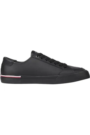 Tommy Hilfiger Herren Vulcanized Sneaker Core Corporate Leather Low Top, (Black), 45