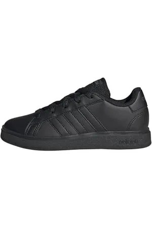 adidas Grand Court Lifestyle Tennis Lace-Up Shoes Tennisschuhe, Carbon Black/Carbon Black/Grey SIX, 32 EU