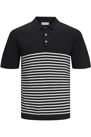 JACK & JONES Herren Jjeemil Knit Polo S/S Sn Jeanshose, Black 1, M