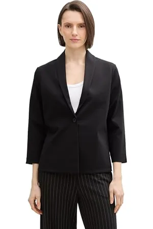 TOM TAILOR Damen 1040329 Blazer, 14482-Deep Black, XXX-Large
