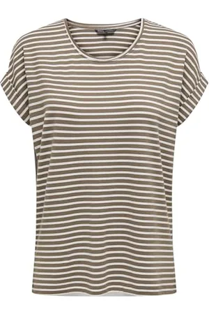 ONLY Damen Onlmoster Stripe S/S O-Neck Top JRS Noos Basic-Oberteil Mit O-Ausschnitt Und Kurzen Ärmeln Für Freizeitkleidung, , X-Large