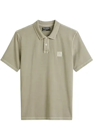Marc O’ Polo Marc OߴPolo Herren Kurzarm-Poloshirt aus Bio-Baumwolle Regular Fit, Grün (Summer Sage), M