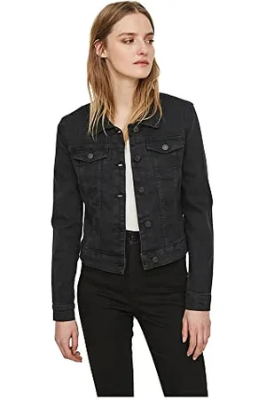 Noisy May Damen Nmdebra L/S Black Wash Denim Jacket Noos Jeansjacke, Schwarz, XS EU
