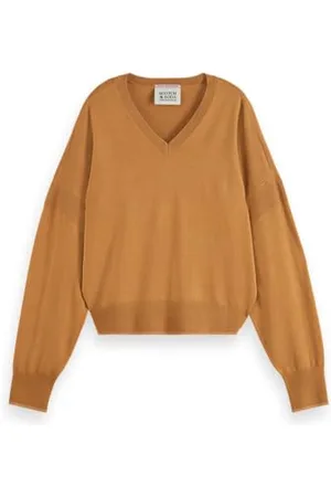 Scotch&Soda Damen V-Neck Relaxed Pullover Sweater, , XS