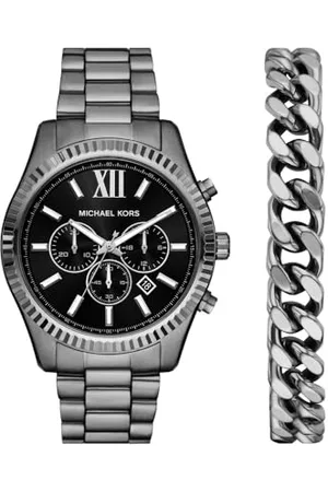 Michael Kors Herren Analog Quarz Uhr mit Edelstahl Armband MK9217SET