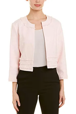 Karl Lagerfeld Damen Tweed Open Front Jacket Sportjacke, , L EU