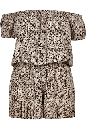 Urban classics Damen TB2606-Ladies Off Shoulder Short Jumpsuit, , 5XL