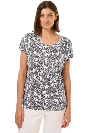 CECIL TOS Minimal AOP Deco ShoulderT-Shirt XS