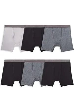 Fruit Of The Loom Herren 360 Boxer Briefs, High Performance Stretch, Quick Dry & Moisture Wicking Retroshorts, Coolsoft-6er-Pack-Schwarz/Grau, XX-Large (6er Pack)