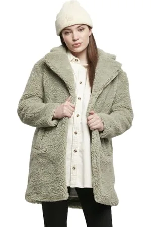 Urban classics Damen TB3058-Ladies Oversized Sherpa Coat Jacke, , XL