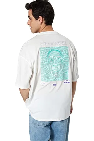 Trendyol Herren Oversize Basic Rundhals Knit T-Shirt, , M
