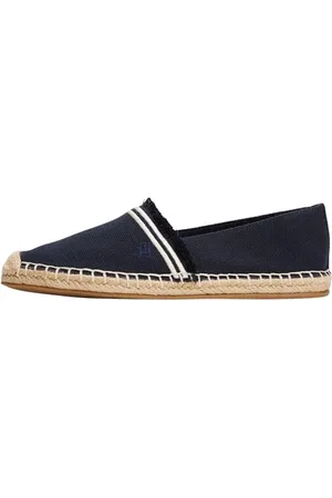 Tommy Hilfiger Damen Espadrilles Fringe Canvas Closed mit Logo, Blau (Space Blue), 37