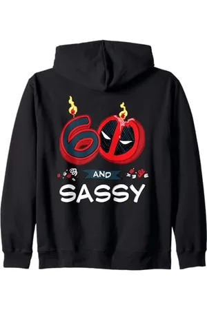 Marvel Deadpool 60th Birthday Party "60 and Sassy" Funny Kapuzenjacke