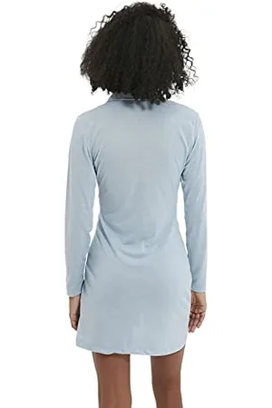 Trendyol Damen Woman Loungewear Mini Standard Polo Neck Woven Dress, , L