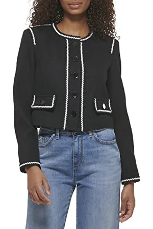 Karl Lagerfeld Damen Tweed Long Sleeve Everyday Fashion Sport Jacket Sportjacke, , 34