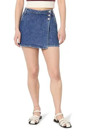 THE DROP Gabby Denim Wrap Skort Jeans-Shorts, , 25W