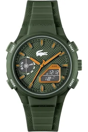 Lacoste Analoge-Digitale Multifunktions-Quarzuhr für Herren Kollektion LC33 mit Grünes Silikonarmband - 2011367