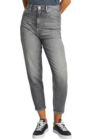 Tommy Hilfiger Damen Jeans Hose Mom Jean High Waist, Grau (Denim Grey), 30W/29L