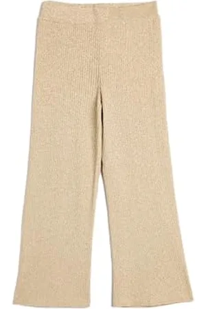 Koton Girls Wide Leg Trousers Soft Touch Elastic Waistband Ribbed