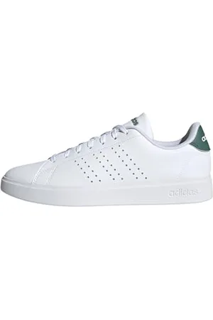 adidas Herren Advantage 2.0 Shoes Schuhe, Cloud White/Core Black/Green, 42 2/3 EU
