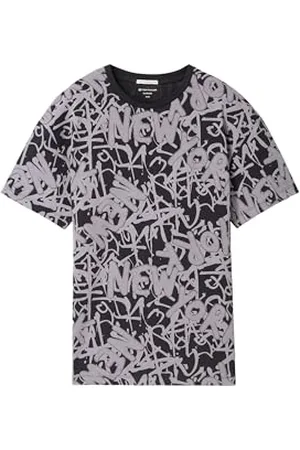 TOM TAILOR Jungen Kinder Oversized T-Shirt im Grafitti-Look, , 152