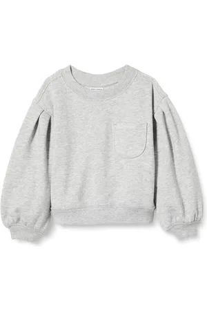 Amazon Mädchen Sweatshirt mit gerafften Ärmeln und Tasche, , 5 Jahre