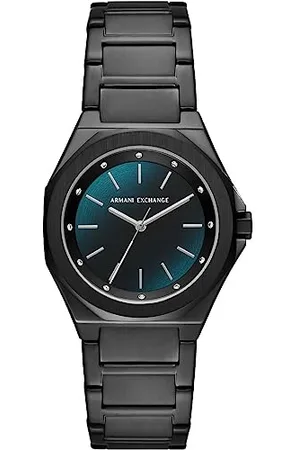 Armani Exchange Damenuhr quarz/3-Zeiger Uhrwerk 34mm Gehäusegröße mit einem Edelstahlarmband AX4609