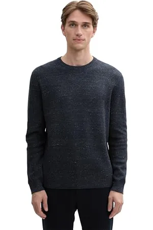 TOM TAILOR Herren Strickpullover mit Logo-Badge, , L
