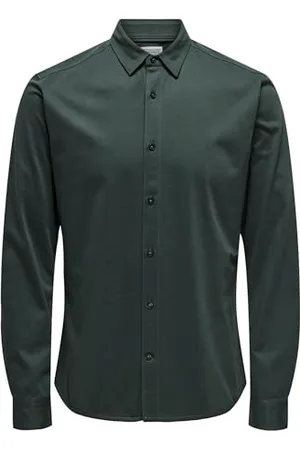 Only & Sons Herren Onsrobin Button Under Ls Stretch Shirt Langarmhemd, , L