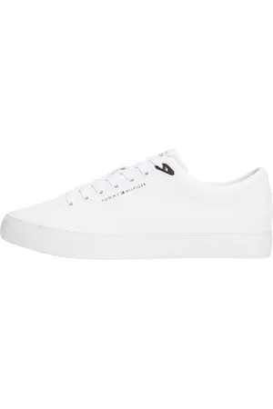 Tommy Hilfiger Herren Vulcanized Sneaker Core Low aus Leder, (White), 44