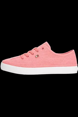 Tommy Hilfiger Damen Canvas Vulc Sneaker Fw0fw08894 Low Top, Pink (Washed Cherry), 40 EU