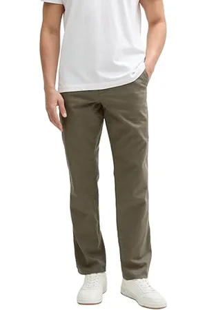TOM TAILOR Chino Hose mit Leinenanteil, Sky Captain Blue, 34/34