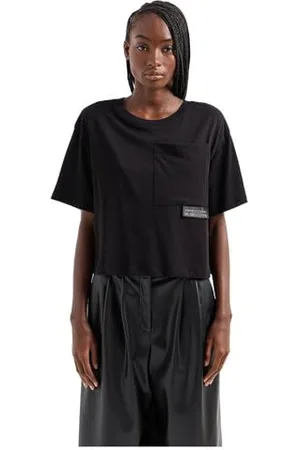 Armani Exchange Damen Milano Edition Pocket T-Shirt, , Klein