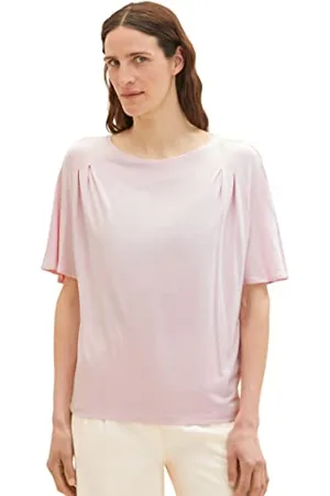 TOM TAILOR Damen 1036791 T-Shirt mit Flügelärmeln, 31651-Breeze Rose, XXL