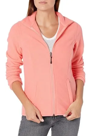 Amazon Damen Weiche Polarfleece-Jacke mit durchgehendem Reißverschluss in klassischer Passform (erhältlich in Übergrößen), , L