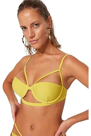 Trendyol Damen Woman Wire Knit Bikini Top Baby Badebekleidung, , 34