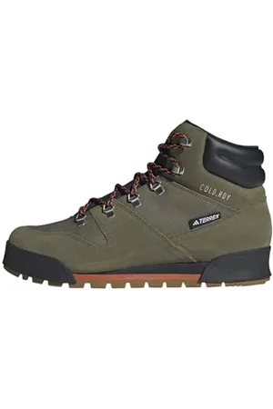 adidas Herren Terrex Snowpitch Cold.RDY Hiking Shoes Wanderschuhe, Olive Strata/Bronze Strata/Orange, 38 2/3 EU