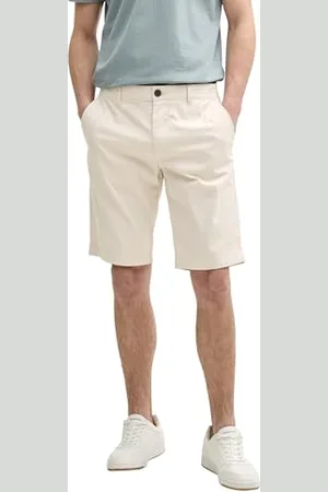 TOM TAILOR Chino Hose mit Leinenanteil, Smokey Olive Green, 38/34