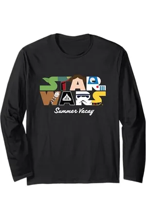 STAR WARS Summer Vacay Epic Characters Group Shot Chest Logo Langarmshirt