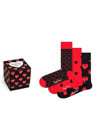 Happy Socks Herren I Love You Gift Box Socken, Schwarz-rot (I Love You), 41-46 EU