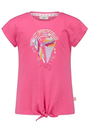 Salt & Pepper BY KIDS PARK Mädchen Knoten Detail und EIS Pailletten Print T-Shirt, , 104/110 cm