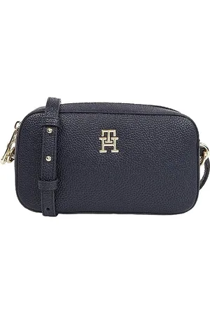 Tommy Hilfiger Damen Crossbody Bag Tasche Emblem Camera Bag Klein, Blau , Einheitsgröße