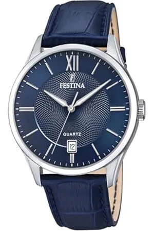 Festina Herren Analog Quarz Uhr mit Leder Armband F20426/2